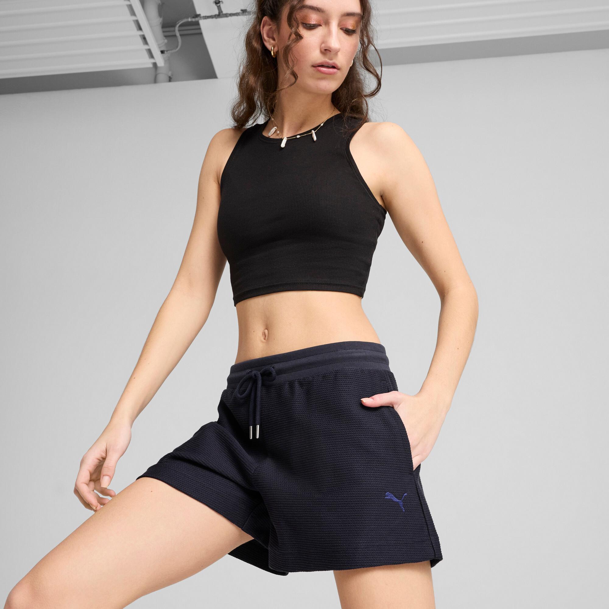 PUMA Premium Essentials A-Line Women's 4" Jacquard Shorts Product Image