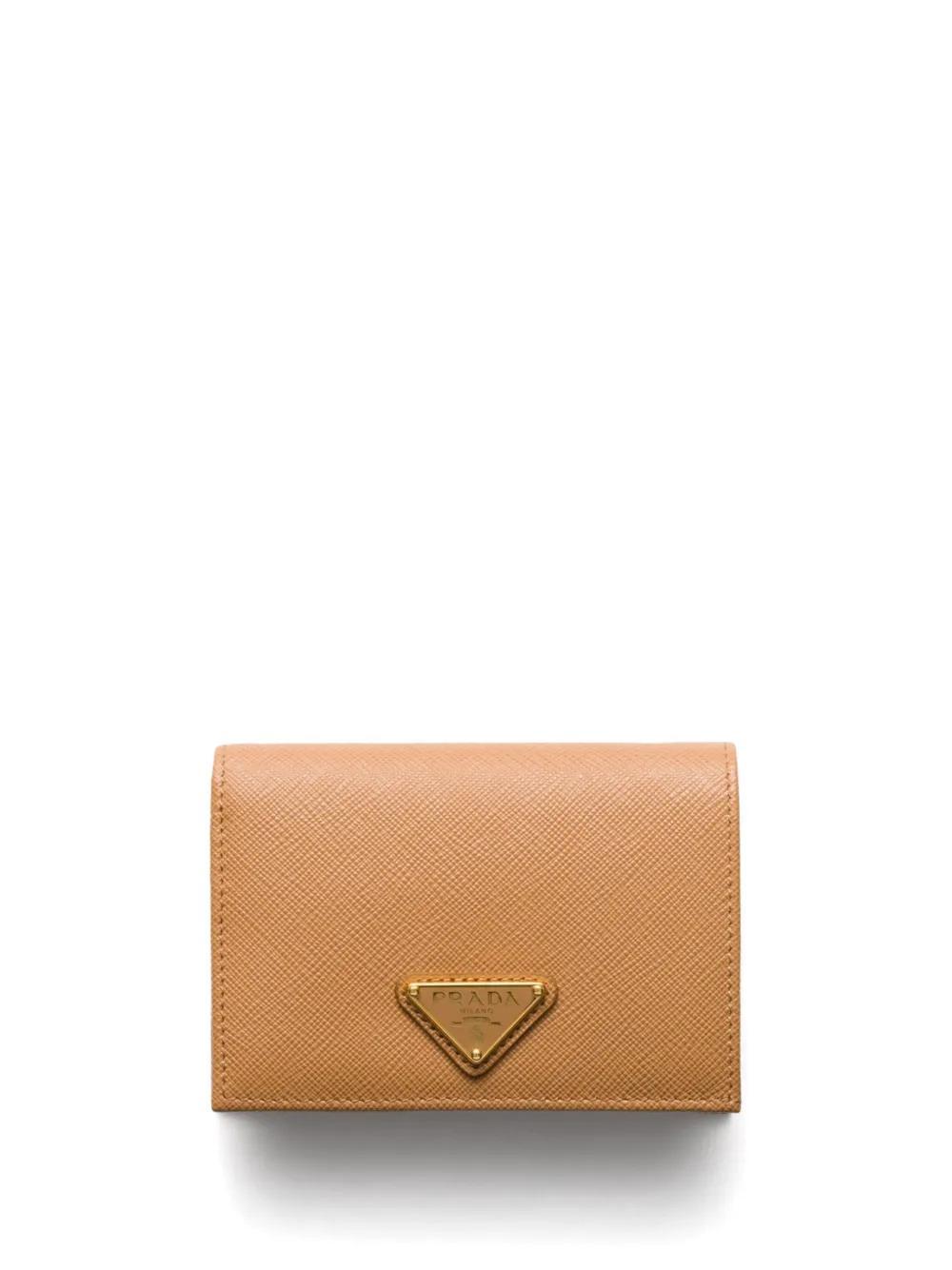 PRADA Small Saffiano Leather Wallet In Naturale Product Image