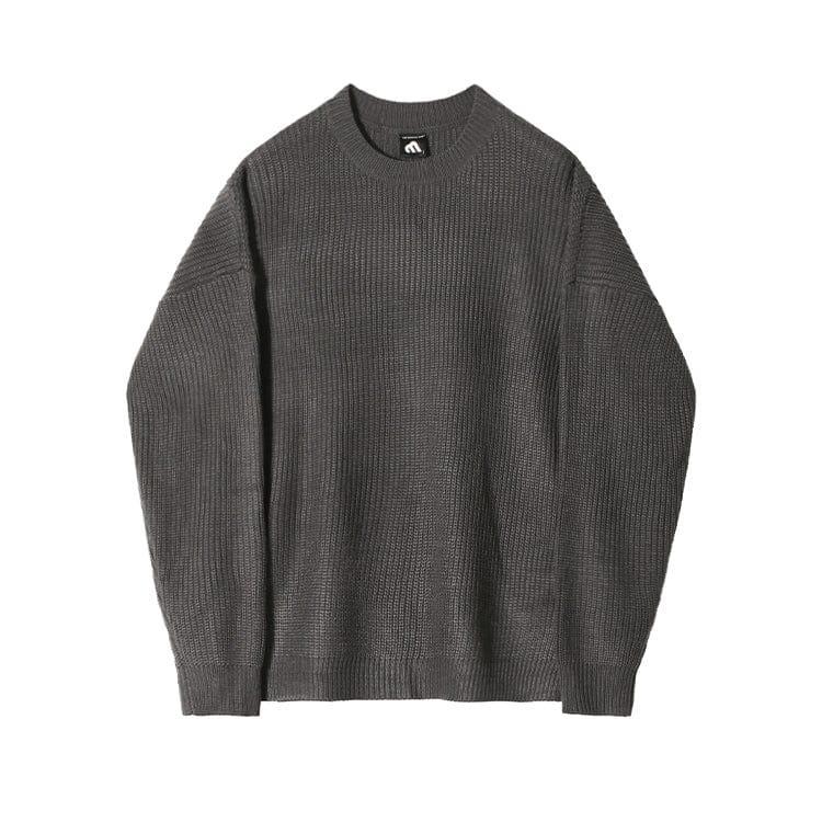 RT No. 6157 KNITTED PULLOVER ROUND NECK SWEATER Product Image