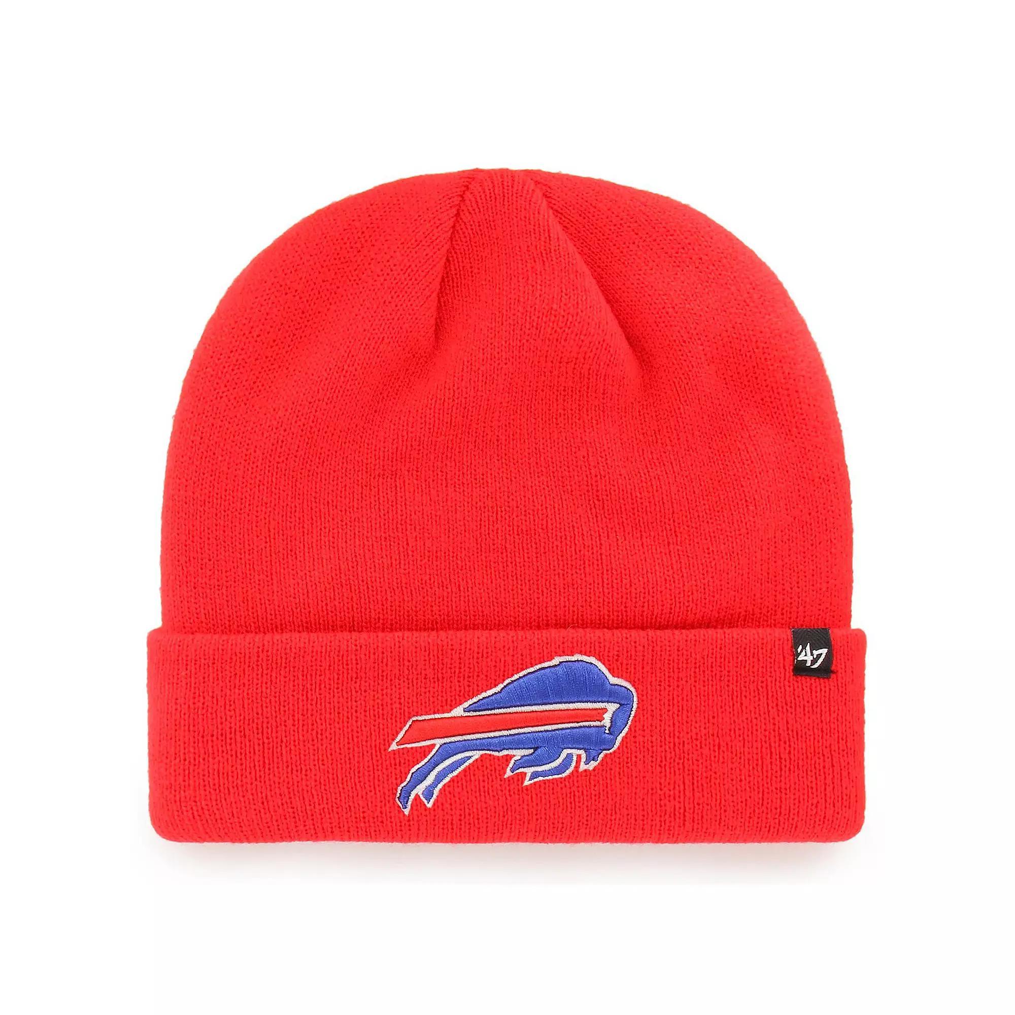 Men's '47 Red Buffalo Bills Secondary Basic Cuffed Knit Hat Product Image