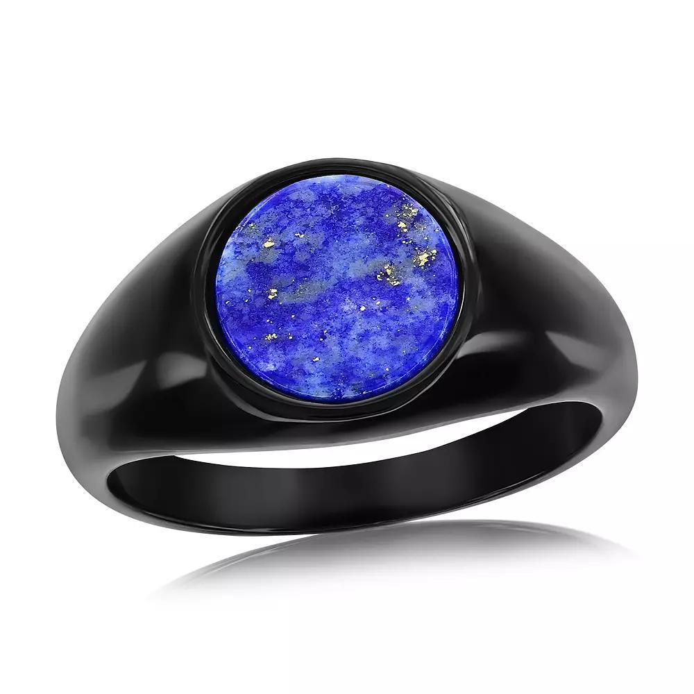 Metallo Round Lapis Ring, Men's, Size: 13 Product Image