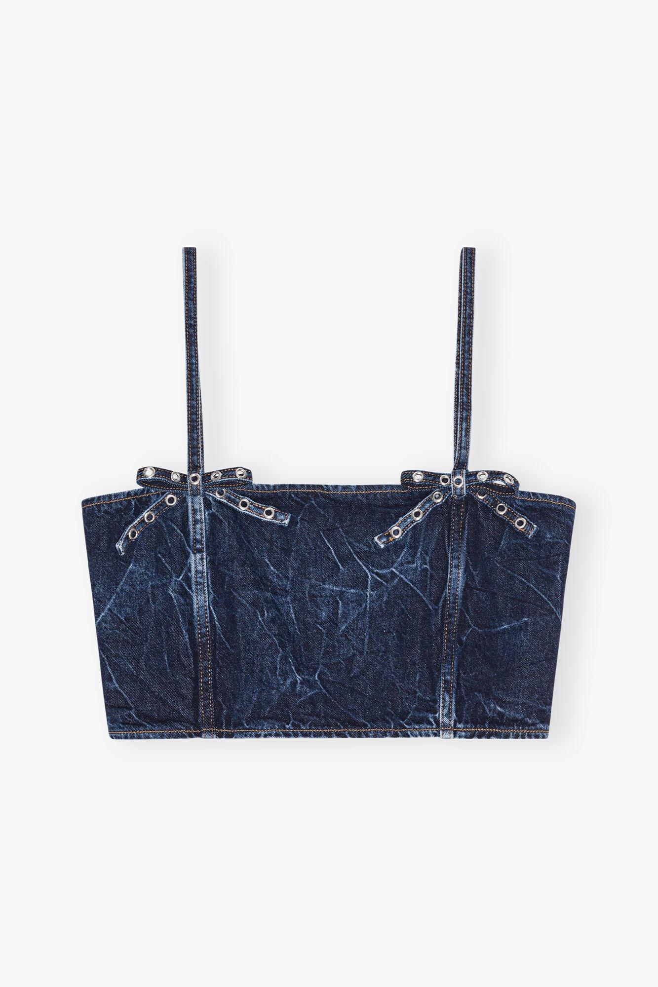 Dark Blue Strap Top Product Image