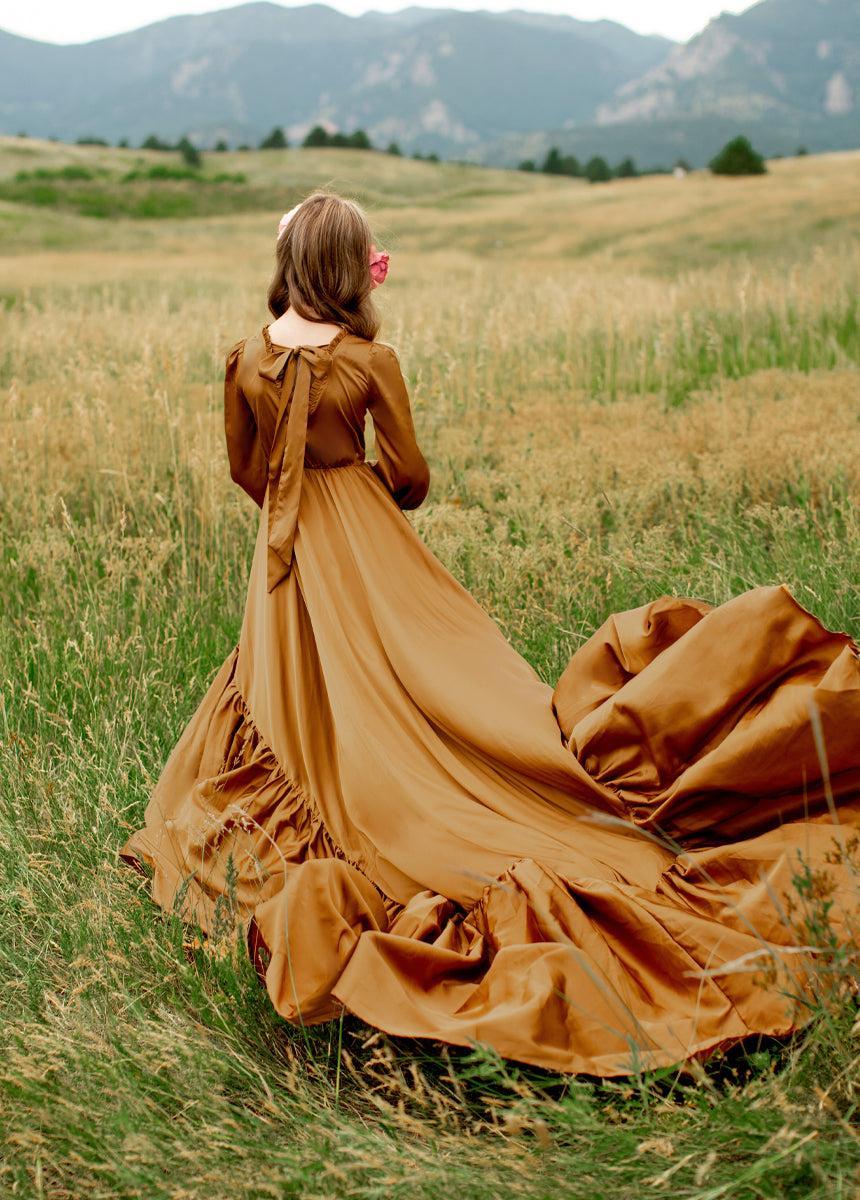 Leana Impact Dress in Dark Honey Girls Product Image
