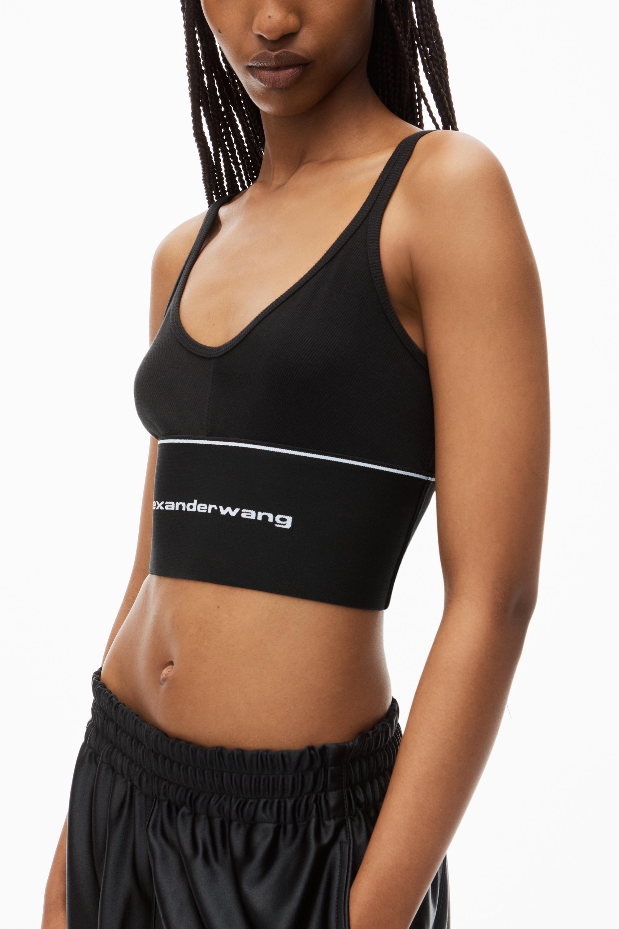 Logo Elastic Bra In Ribbed Jersey Product Image