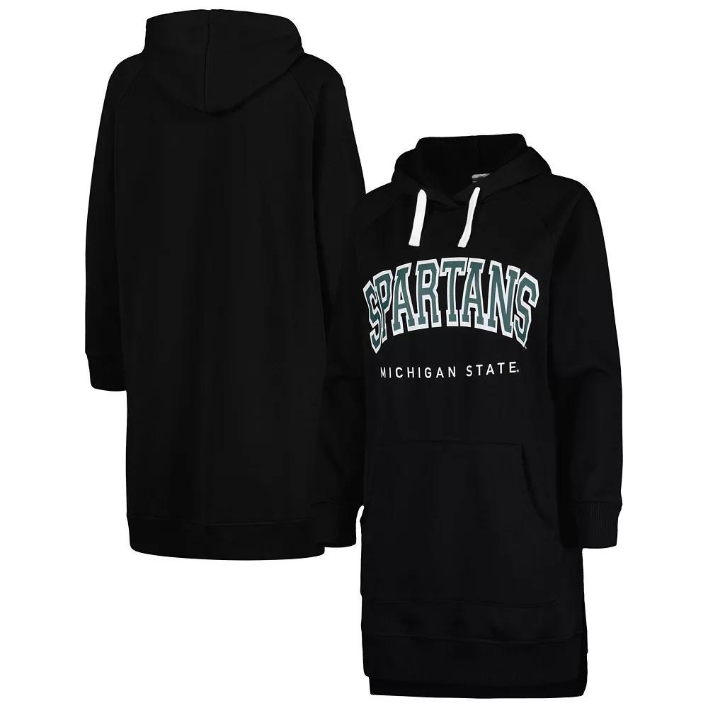 Women's Gameday Couture Black Michigan State Spartans Take a Knee Raglan Hooded Sweatshirt Dress, Size: Small Product Image