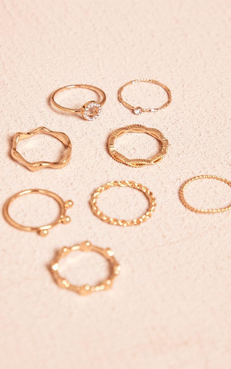 Gold Assorted Shape Twist Ring Set Product Image
