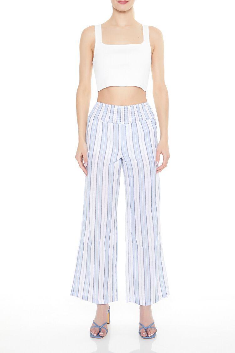 Striped Wide-Leg Pants | Forever 21 Product Image