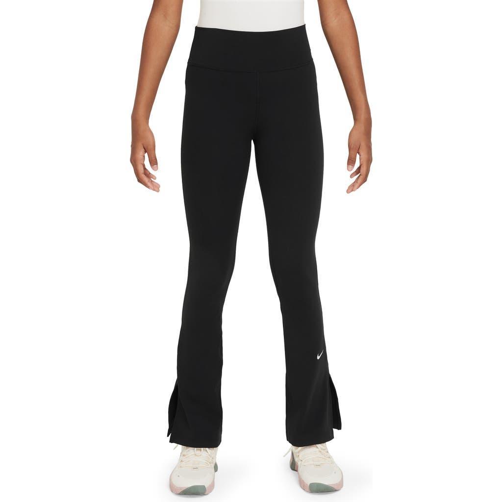 Kids' Nike One Dri-FIT Flare Leggings in Black/White at Nordstrom, Size Xs Product Image