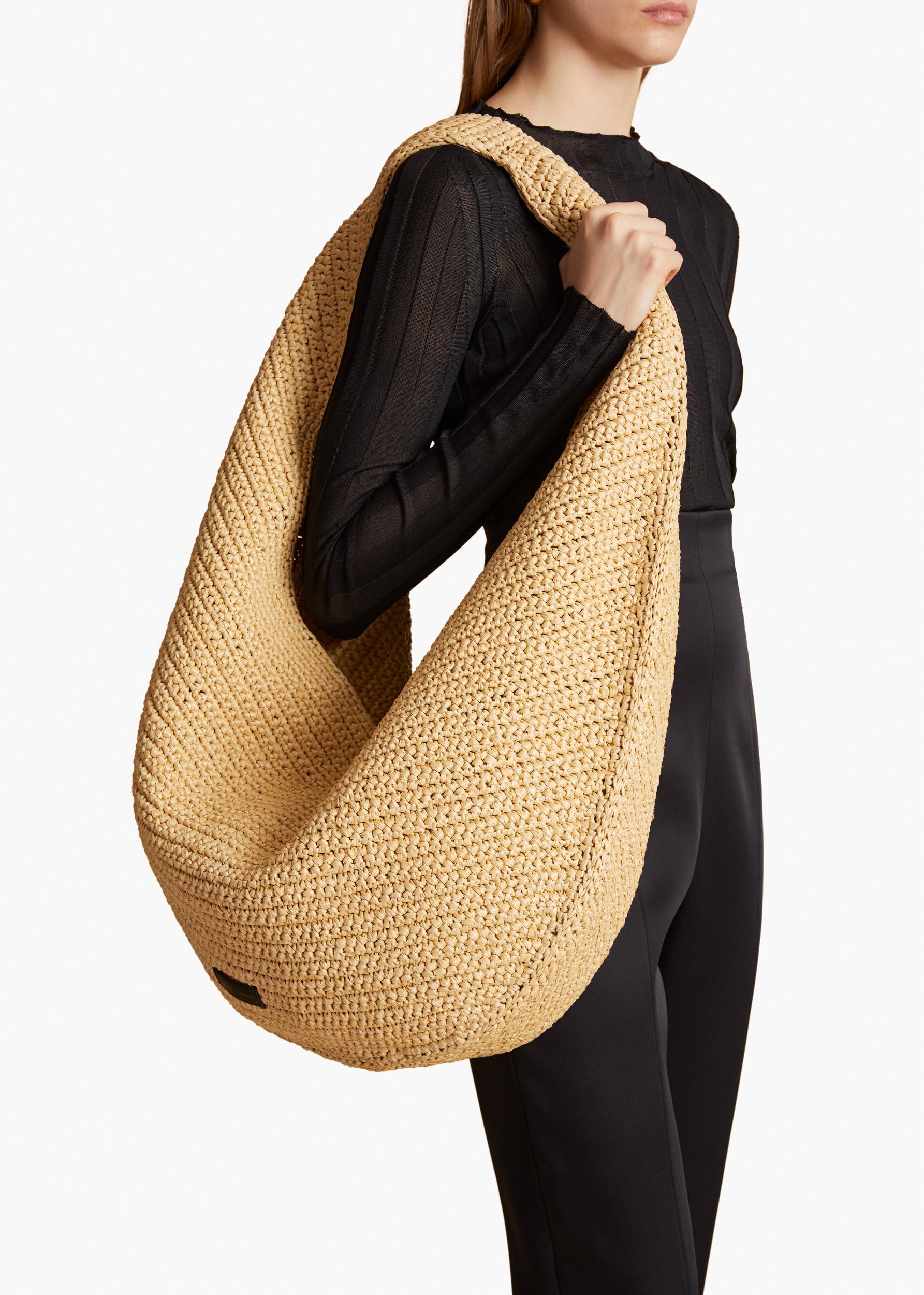 Large Olivia Hobo in Natural Raffia Product Image