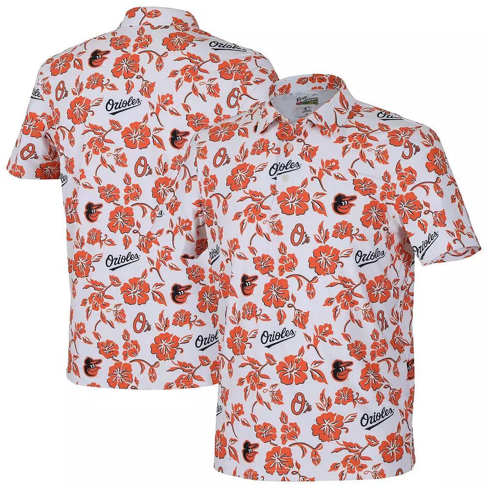 Men's Reyn Spooner  White Baltimore Orioles Pua Performance Polo, Size: Large Product Image