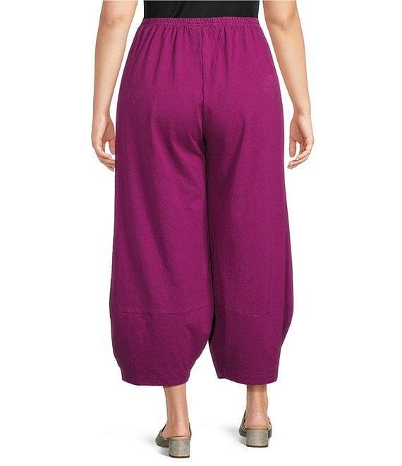 Bryn Walker Plus Size Oliver Cotton Jersey Elastic Waist Full Leg Lantern Pants Product Image