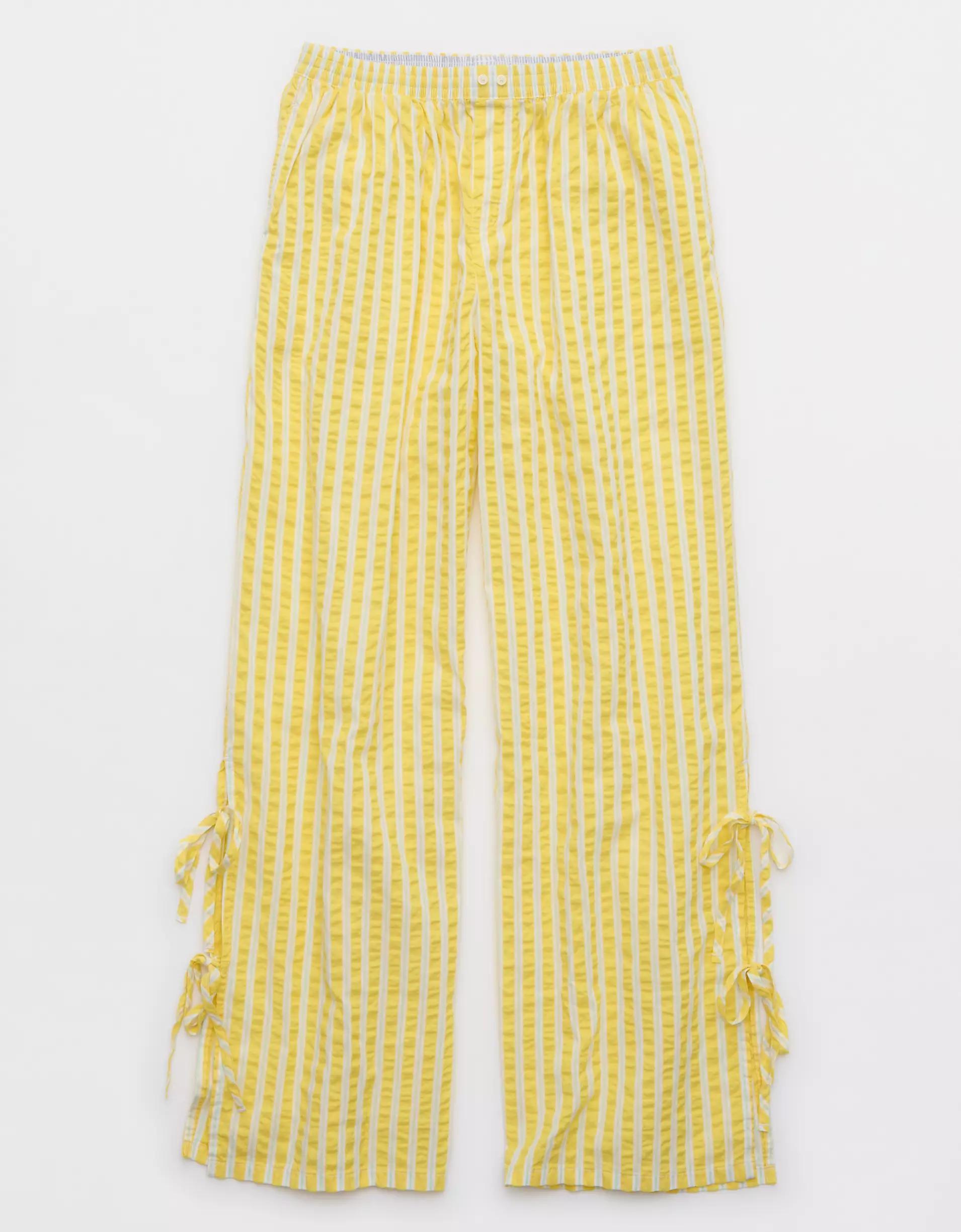 Aerie Off-Duty Seersucker Side Tie Trouser PJ Product Image