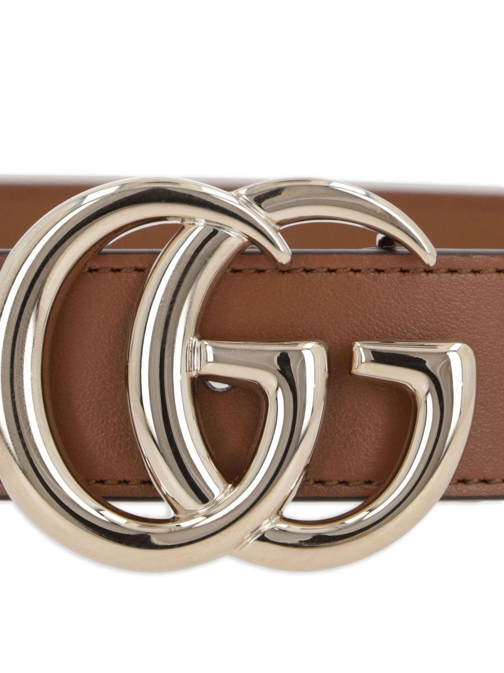 double G-buckle leather belt Product Image