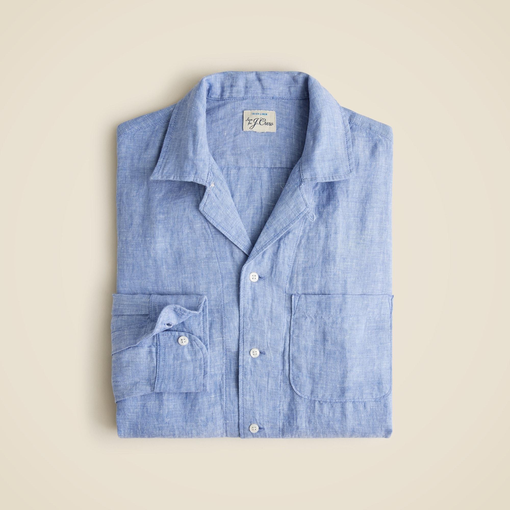 Baird McNutt Irish linen camp-collar shirt Product Image