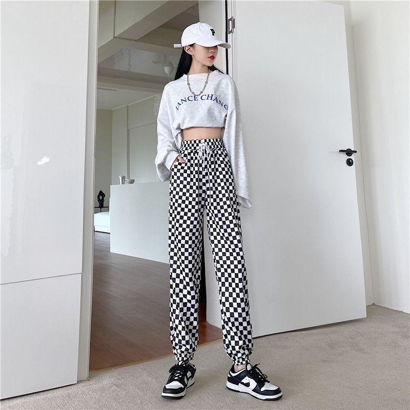Checker Print Sweatpants Product Image
