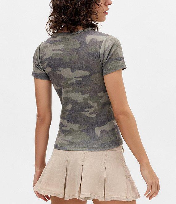 BDG Urban Outfitters NYC 1990 Appliqued Camouflage Printed Short Sleeve T-Shirt Product Image