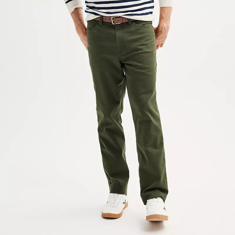 Men's Sonoma Goods For Life® Straight-Fit 5-Pocket Everyday Pant, Size: 34 X 32, Green Product Image