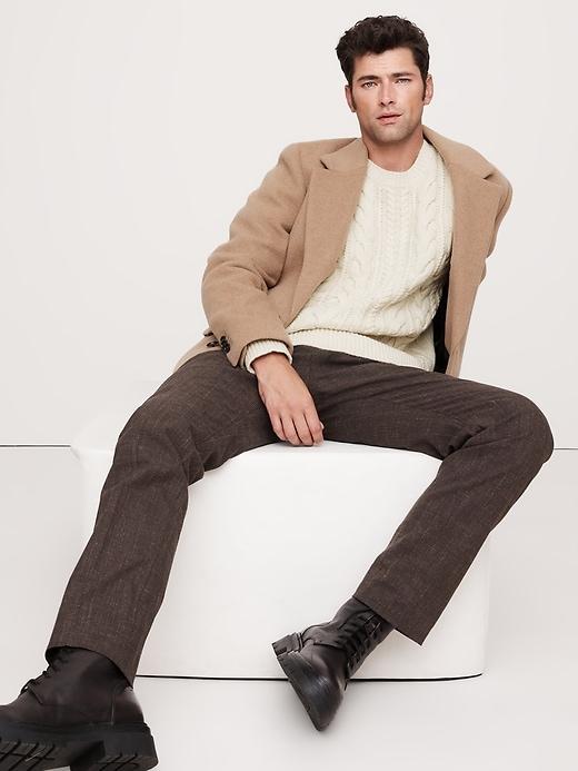 Italian Merino-Blend Cable-Knit Sweater Product Image