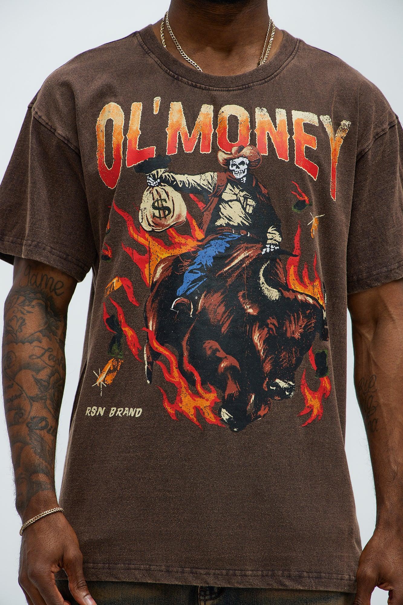 Ol' Money Western Short Sleeve Tee - Brown Product Image
