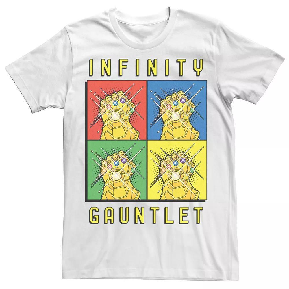 Men's Marvel Avengers Infinity Gauntlet Pop Art Box Up Tee, Size: Large, White Product Image