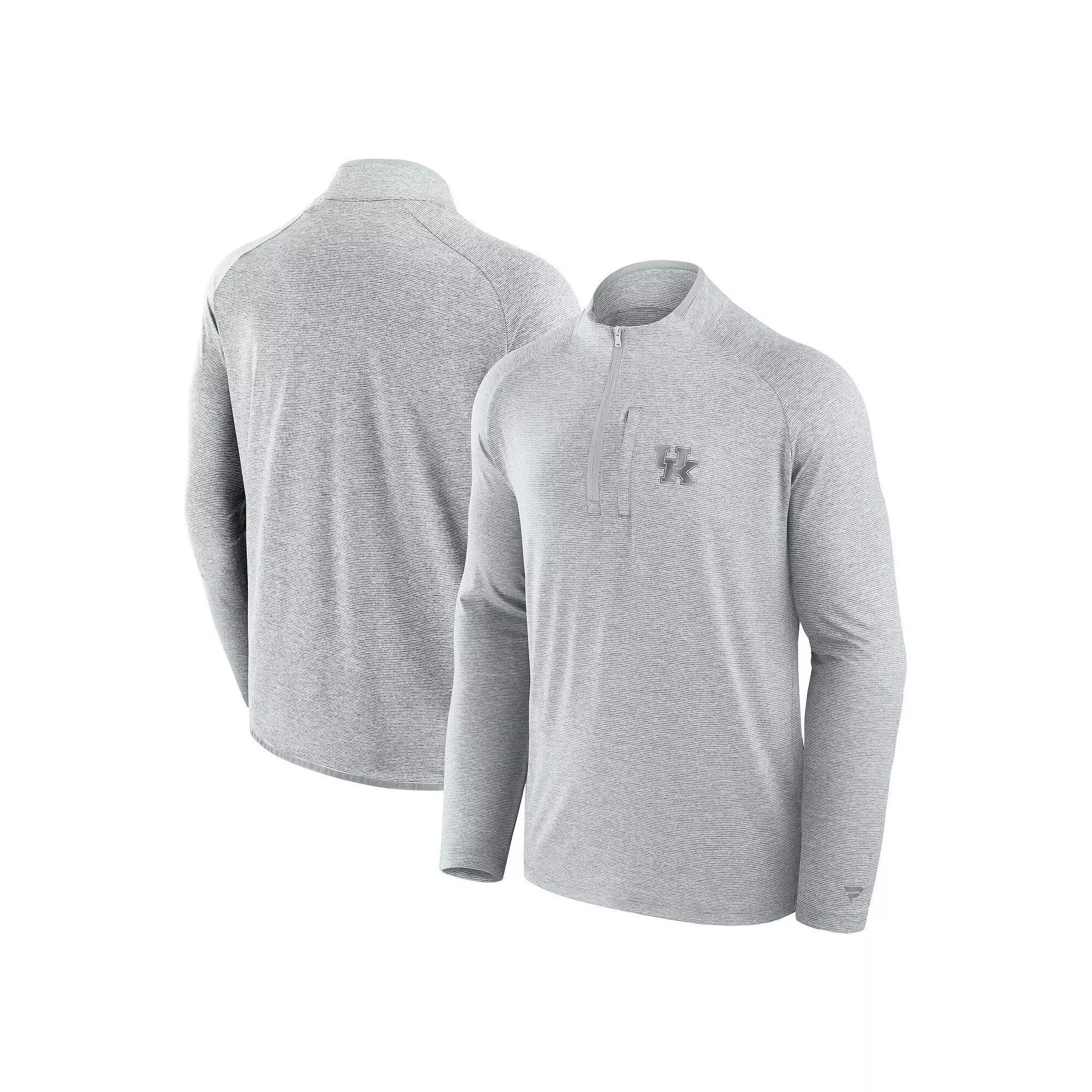 Men's Fanatics Gray Oklahoma Sooners Mock Neck Half-Zip Pullover Jacket, Size: Small, Grey Product Image