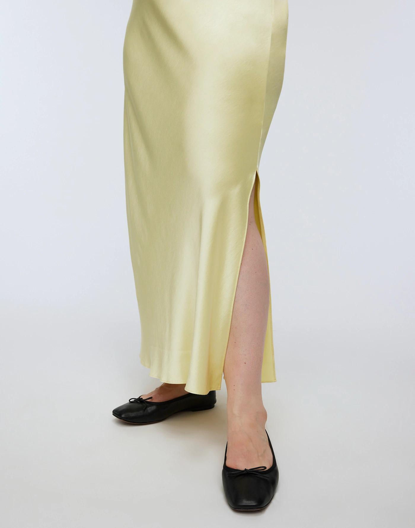 Satin Maxi Slip Skirt Product Image