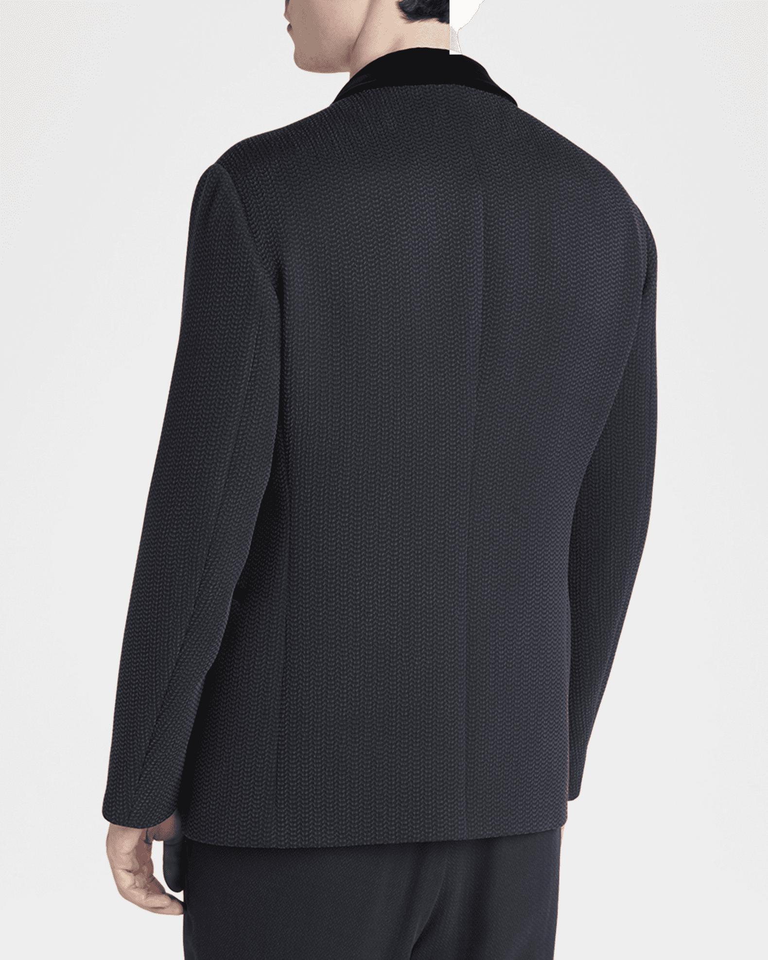 Men's Velvet-Lapel Textured Dinner Jacket Product Image