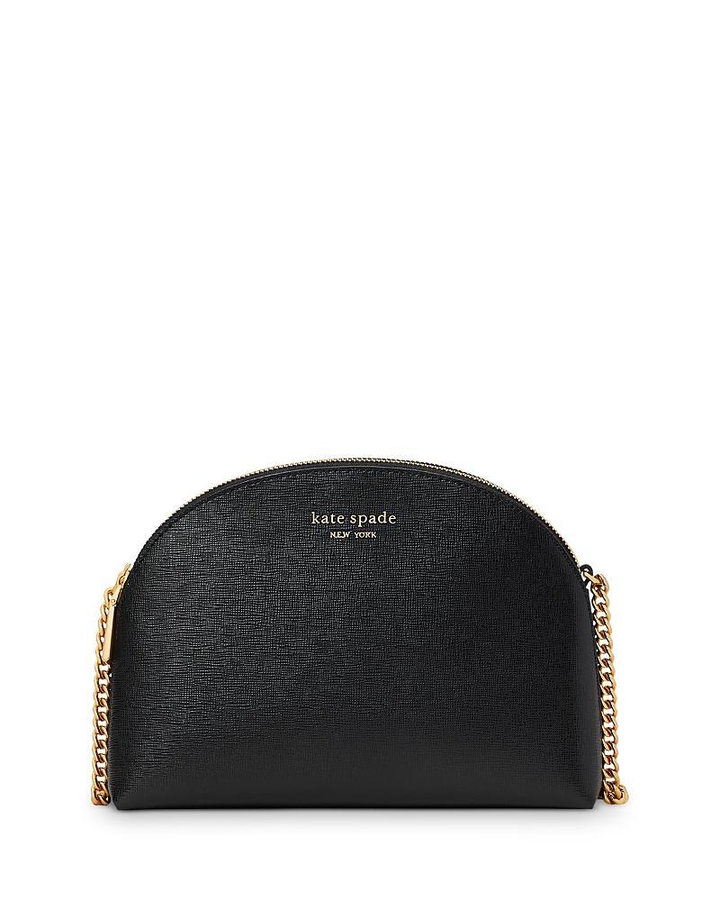 Womens Morgan Saffiano Leather Double Zip Dome Crossbody Bag Product Image