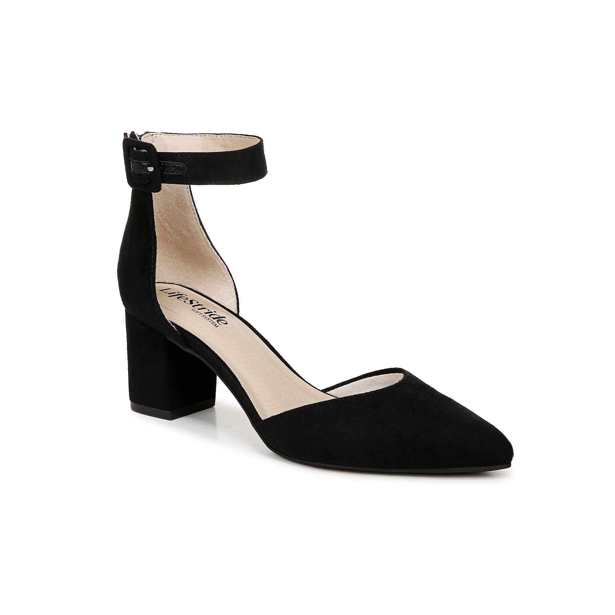 LifeStride Admire Women's Ankle Strap Pumps, Size: 5, Black Fabric Product Image