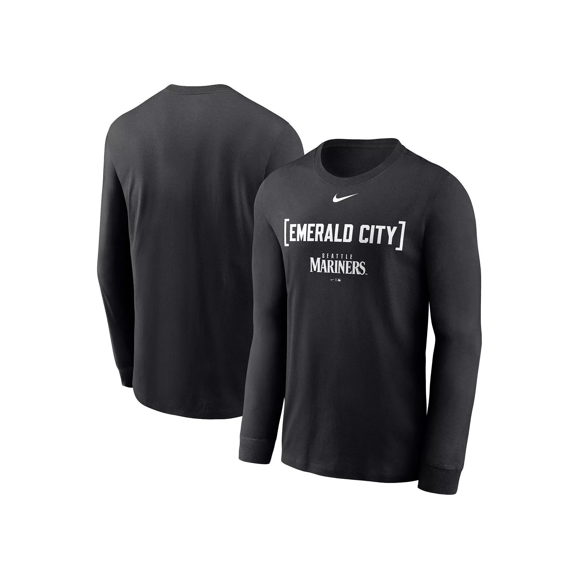 Men's Nike Black Seattle Mariners Local Nickname Long Sleeve T-Shirt, Size: Large Product Image