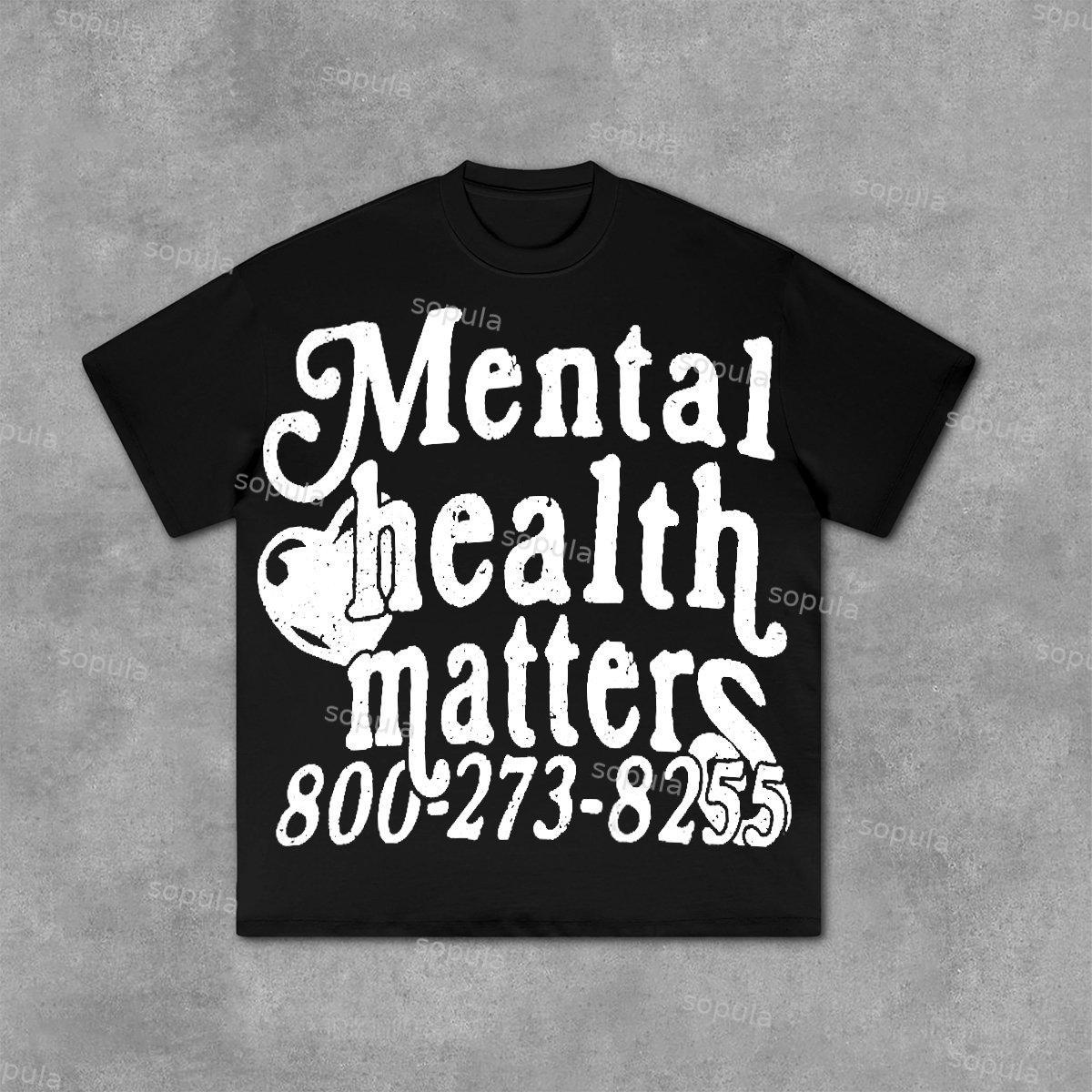 Mental Health Matters 100% Cotton T-Shirt Product Image