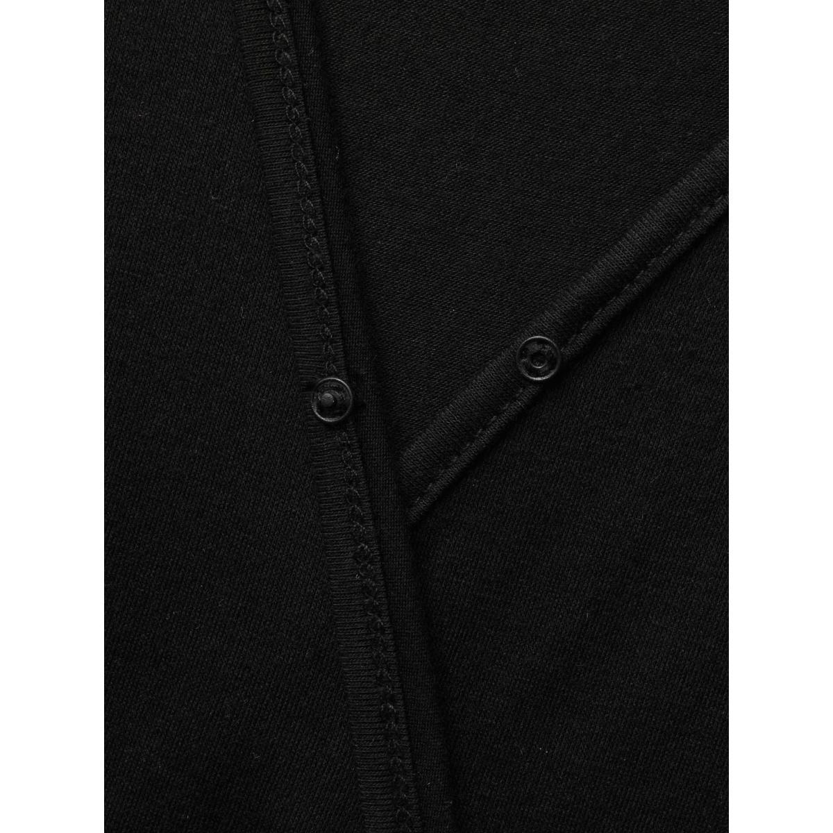 Plus Size Black Overlap Collar Metal Detail Belted Jumpsuit Women Elegant Sleeveless Overlap Collar Everyday Loose Jumpsuits BloomChic 28/5X Product Image
