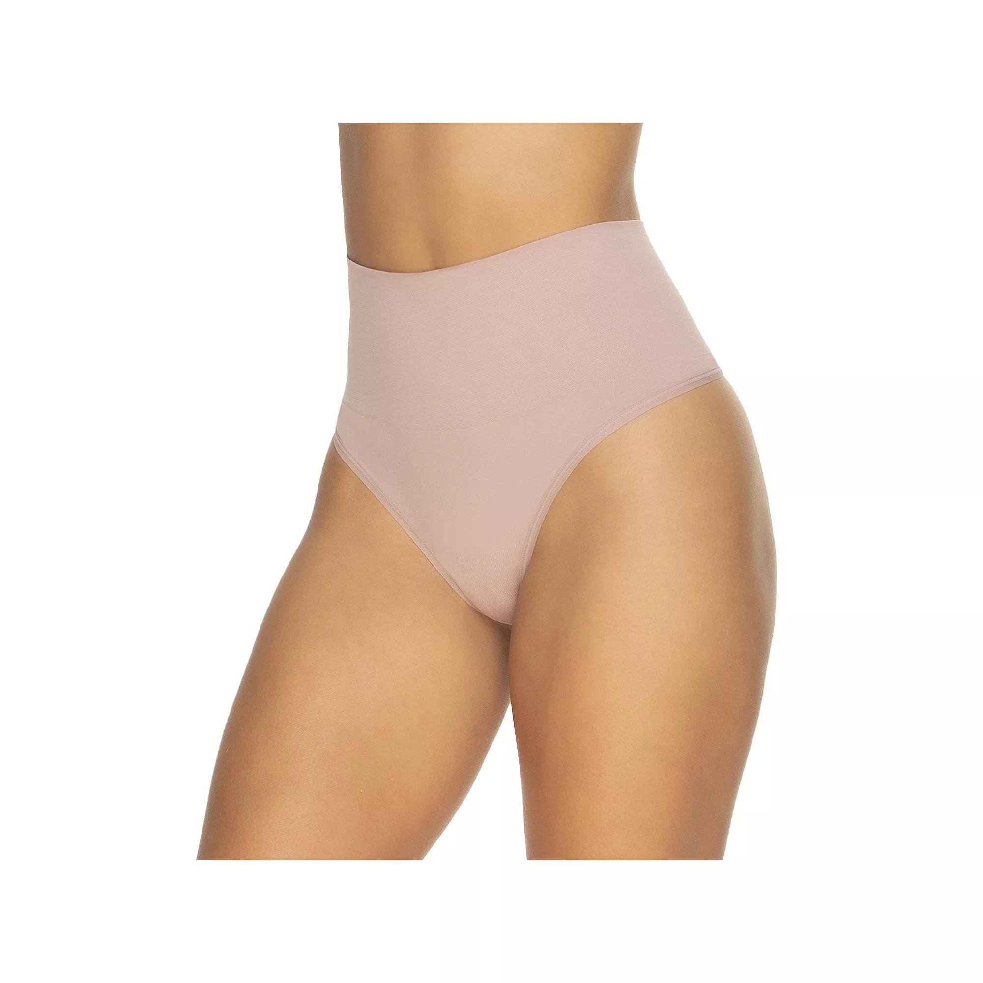 Womens Jezebel Fusion Waist Shaping Thong Panty 4198P1 Pink Rtn Product Image