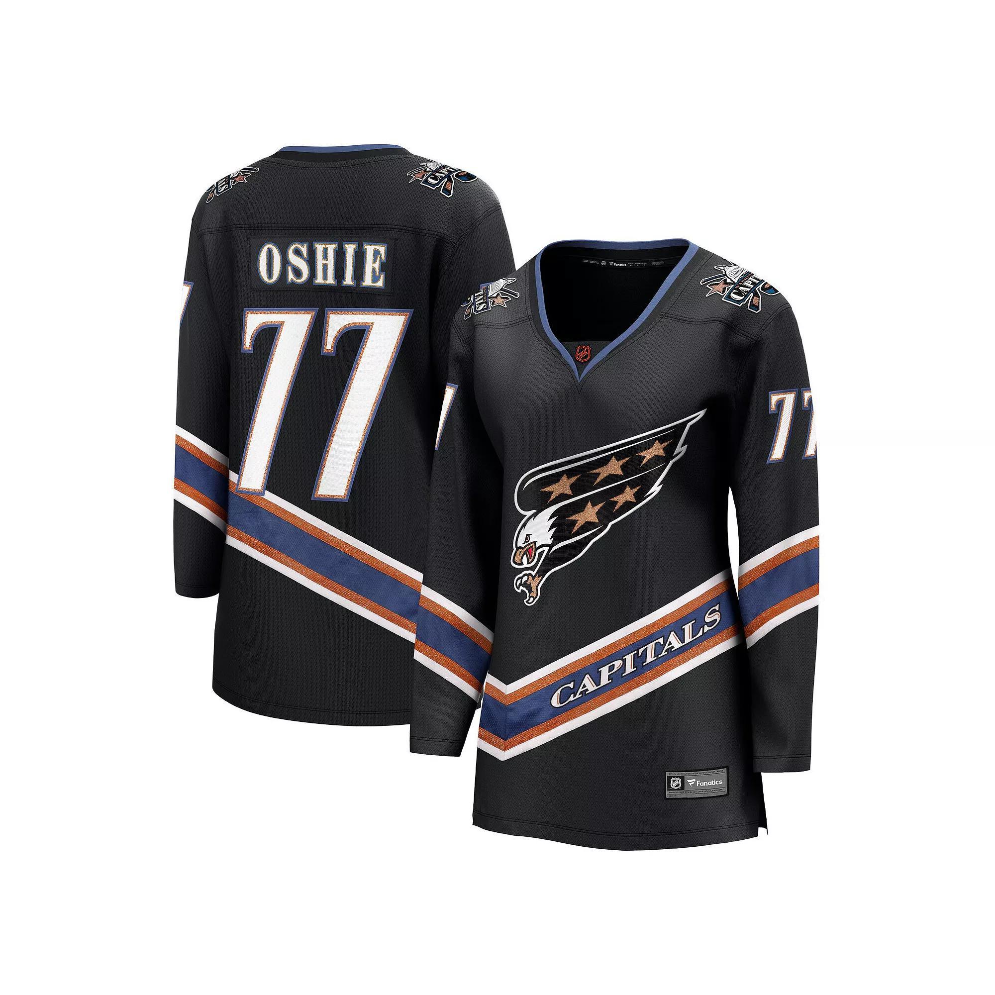 Women's Fanatics Branded TJ Oshie Black Washington Capitals Special Edition 2.0 Breakaway Player Jersey, Size: Small Product Image