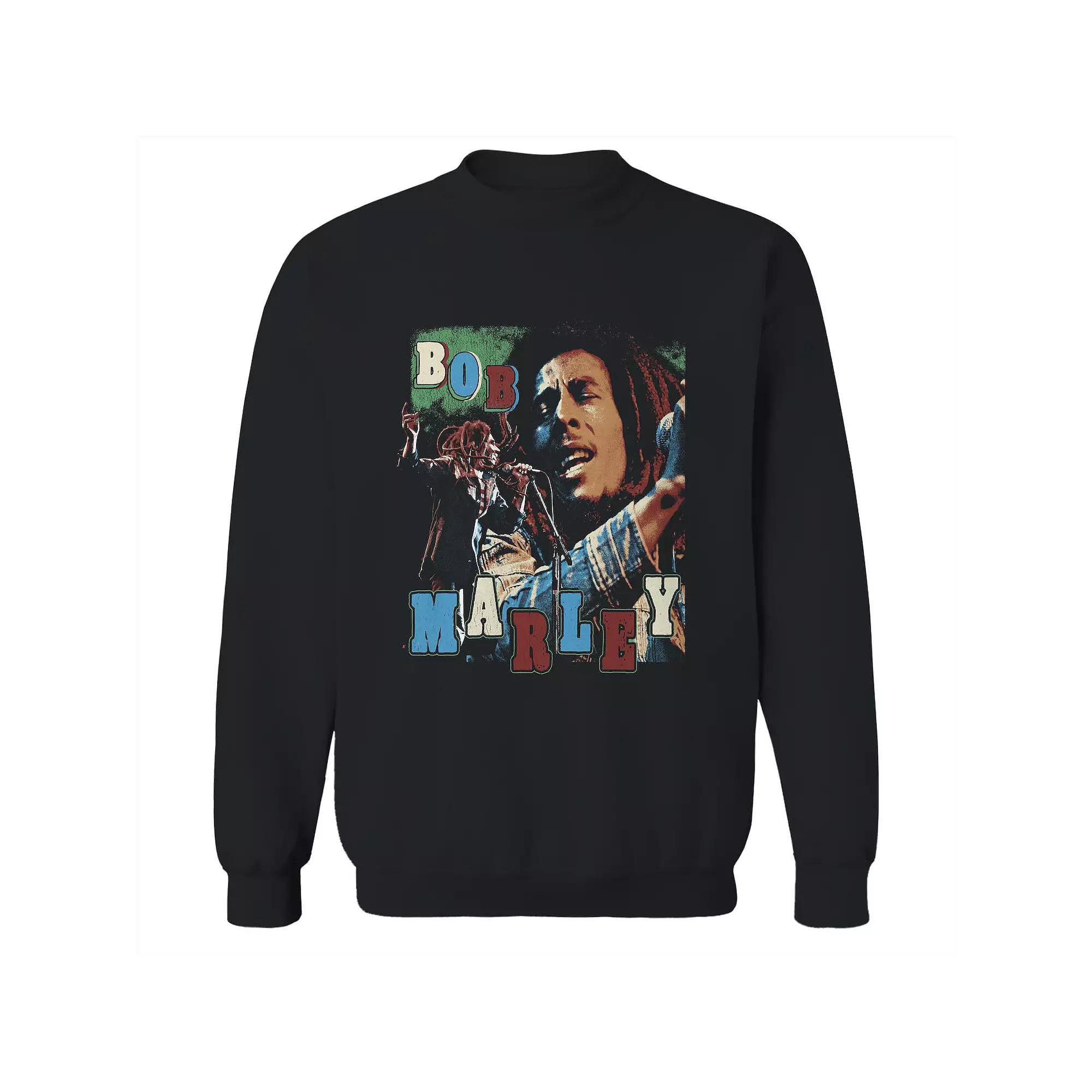 Junior's Bob Marley Rootsrock Graphic Fleece Sweatshirt, Women's, Size: Large, Black Product Image