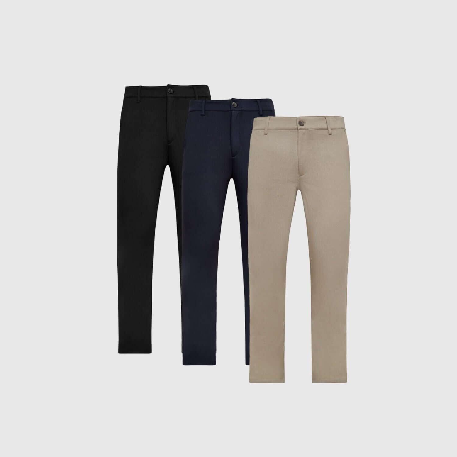 Neutral Slim Comfort Knit Chino Pant 3-Pack Product Image