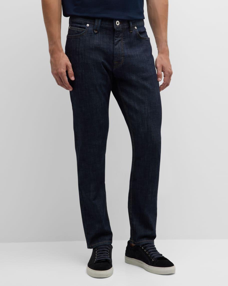 Mens Dark Wash Straight-Leg Jeans Product Image