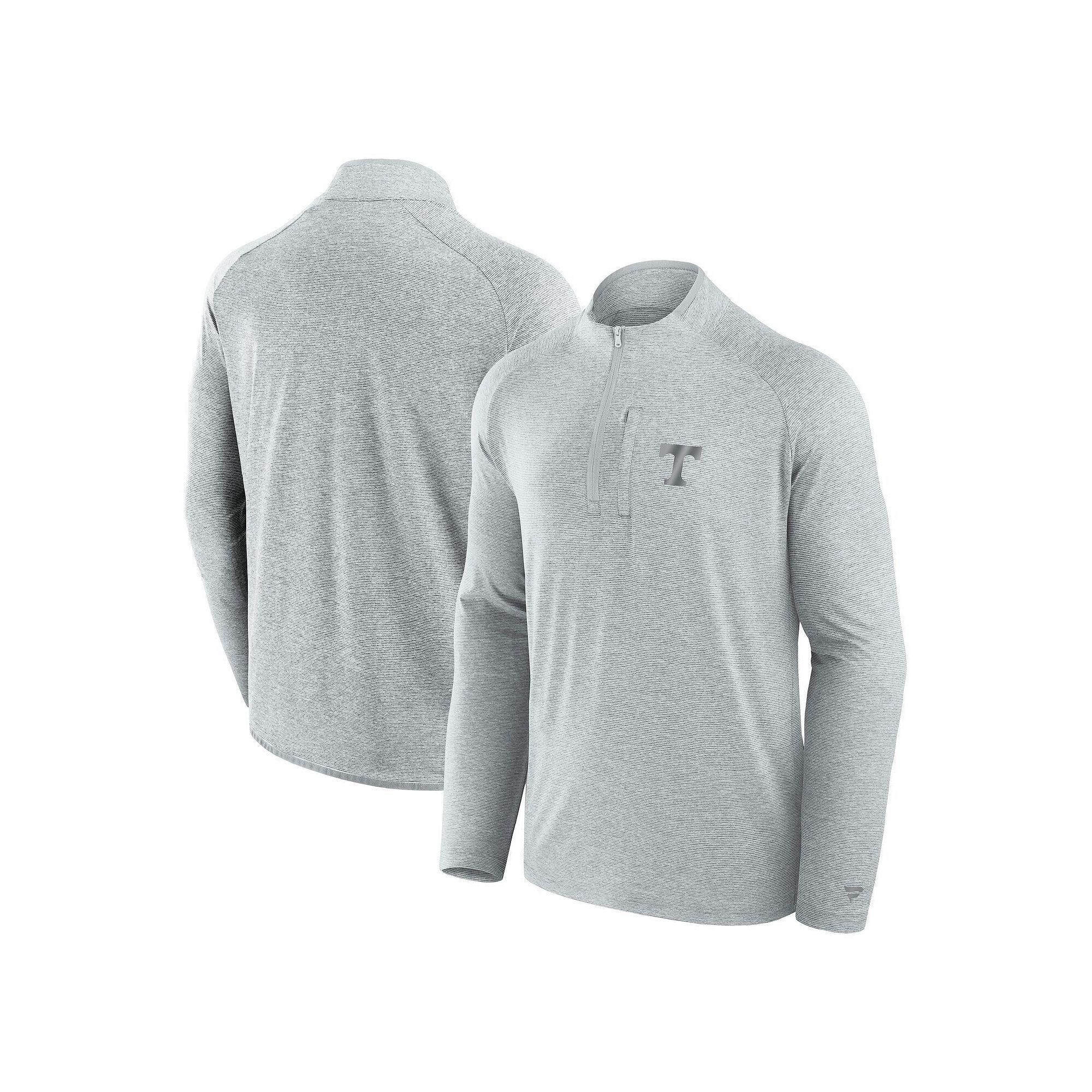 Men's Fanatics Gray Oklahoma Sooners Mock Neck Half-Zip Pullover Jacket, Size: Small, Grey Product Image