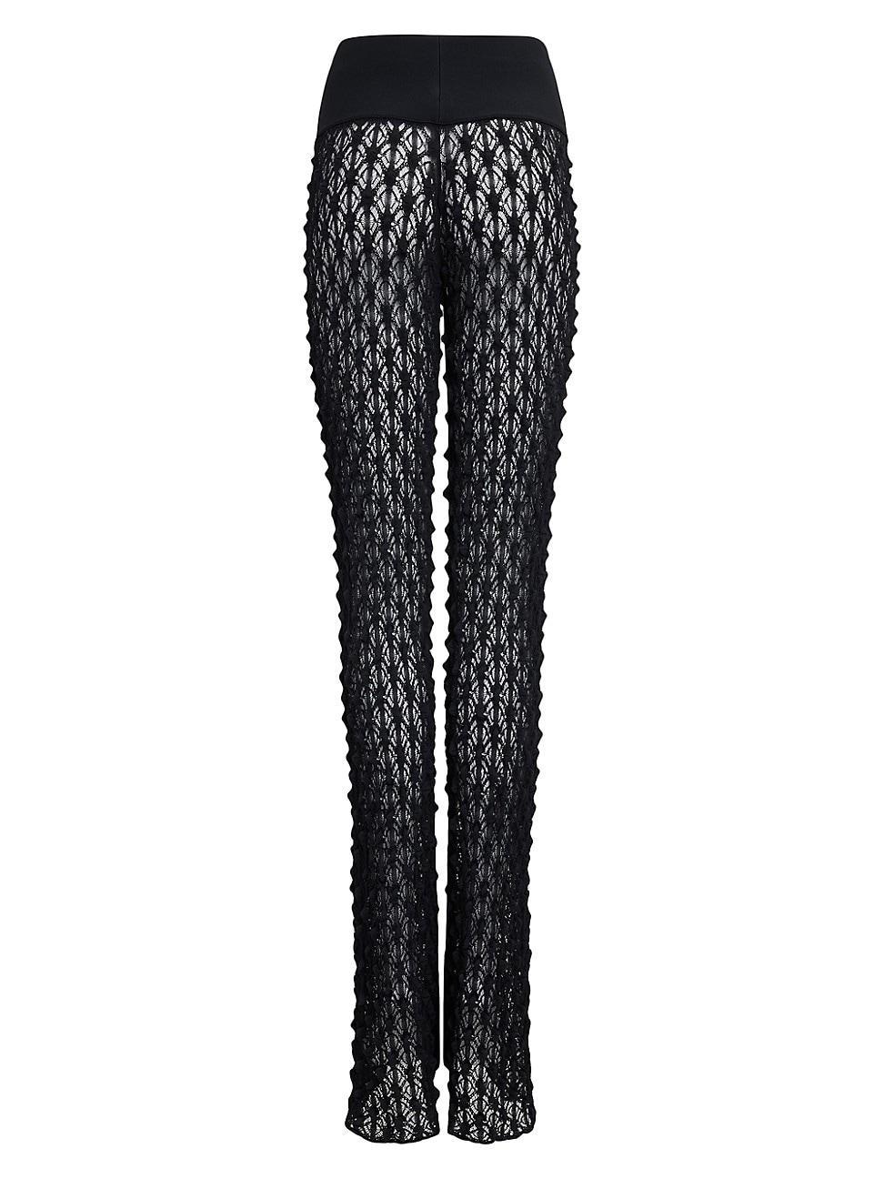 Womens Sheer Stretch Flared Pants Product Image