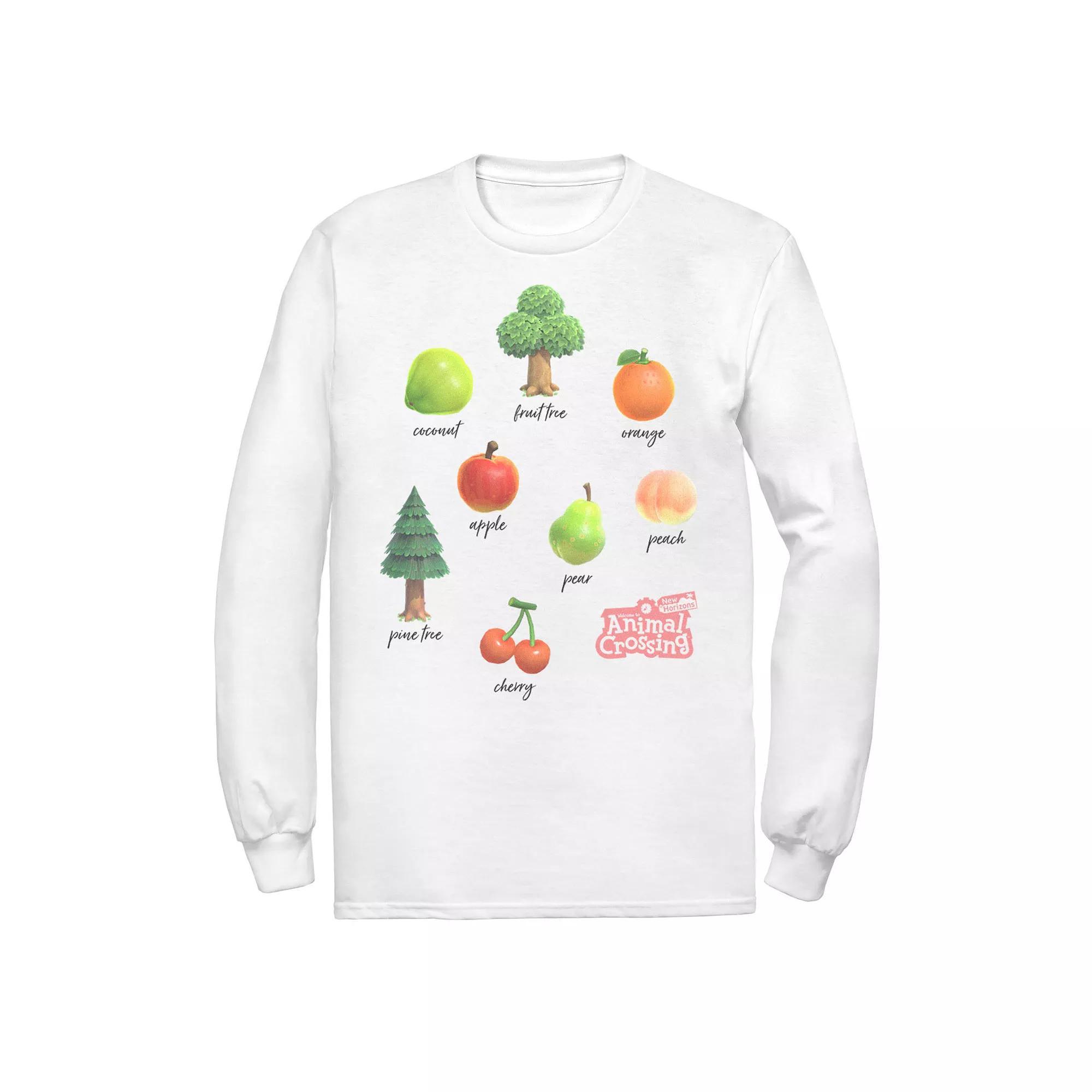 Men's Animal Crossing New Horizons Fruit And Trees Tee, Size: XXL, White Product Image