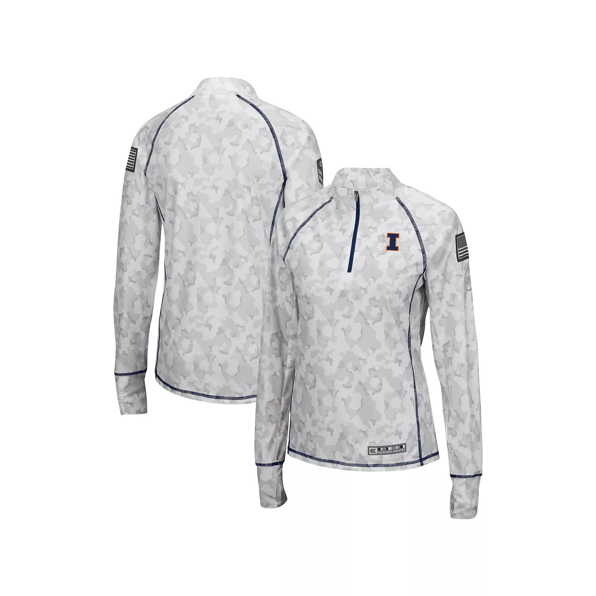Women's Colosseum White Florida State Seminoles OHT Military Appreciation Officer Arctic Camo 1/4-Zip Jacket, Size: 2XL Product Image