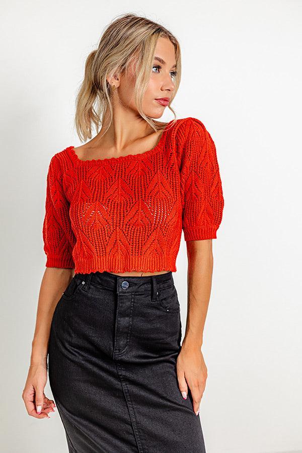 Secret Hideaway Knit Crop Top Product Image