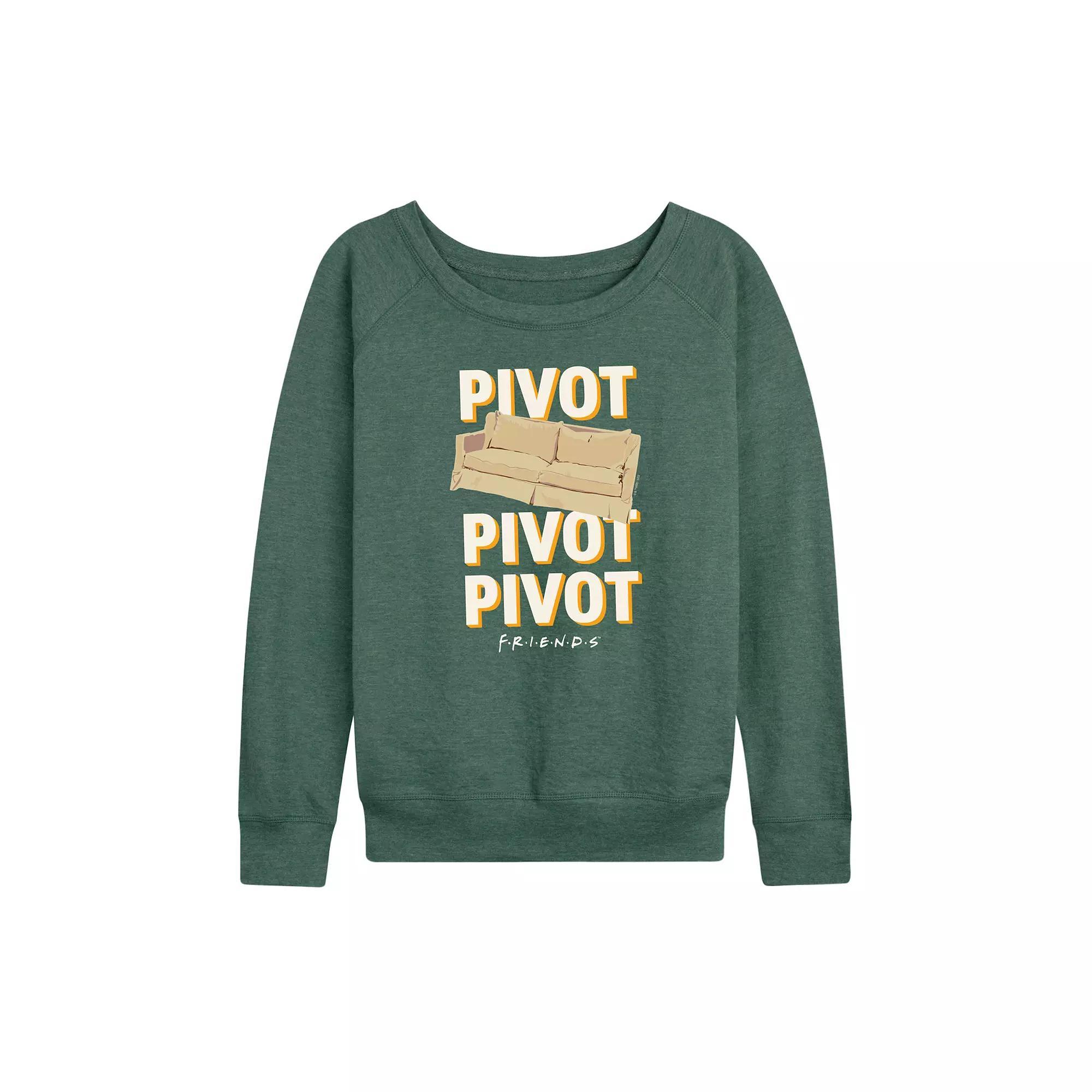 Plus Size Friends Pivot Couch Graphic Tee, Womens Grey Green Product Image