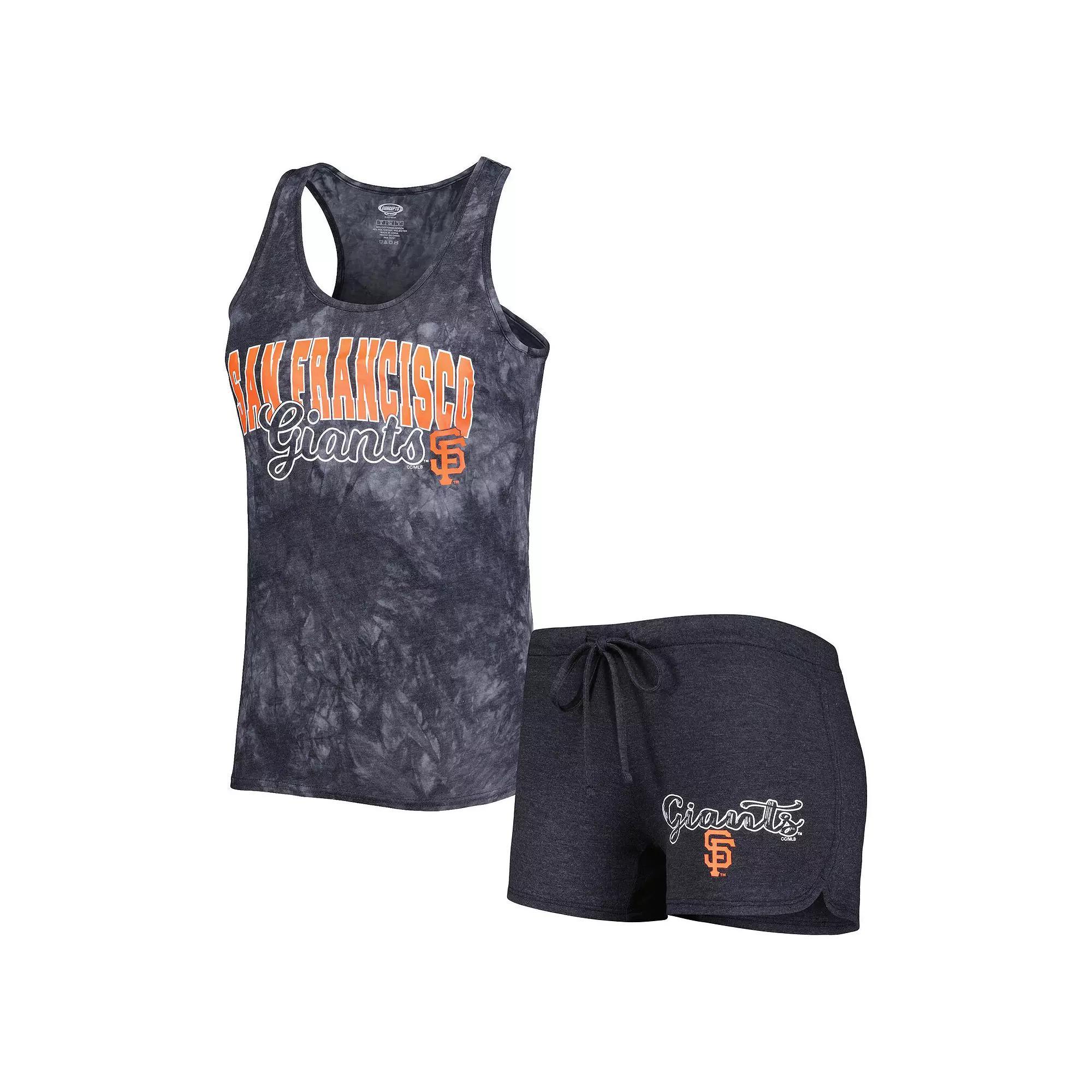 Women's Concepts Sport Charcoal San Francisco Giants Billboard Racerback Tank Top & Shorts Sleep Set, Size: Medium Product Image