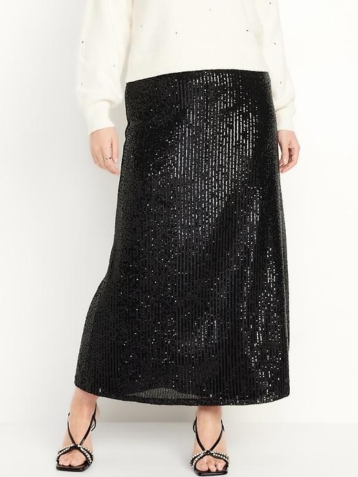 Sequin Maxi Skirt Product Image