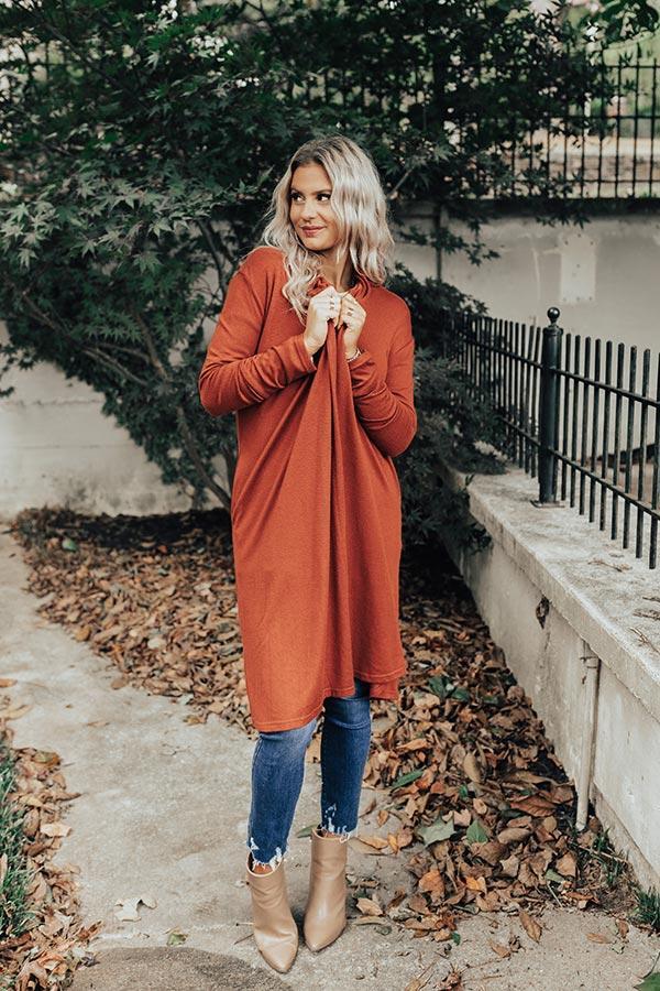 Cafe On Broadway Cardigan In Rust Product Image