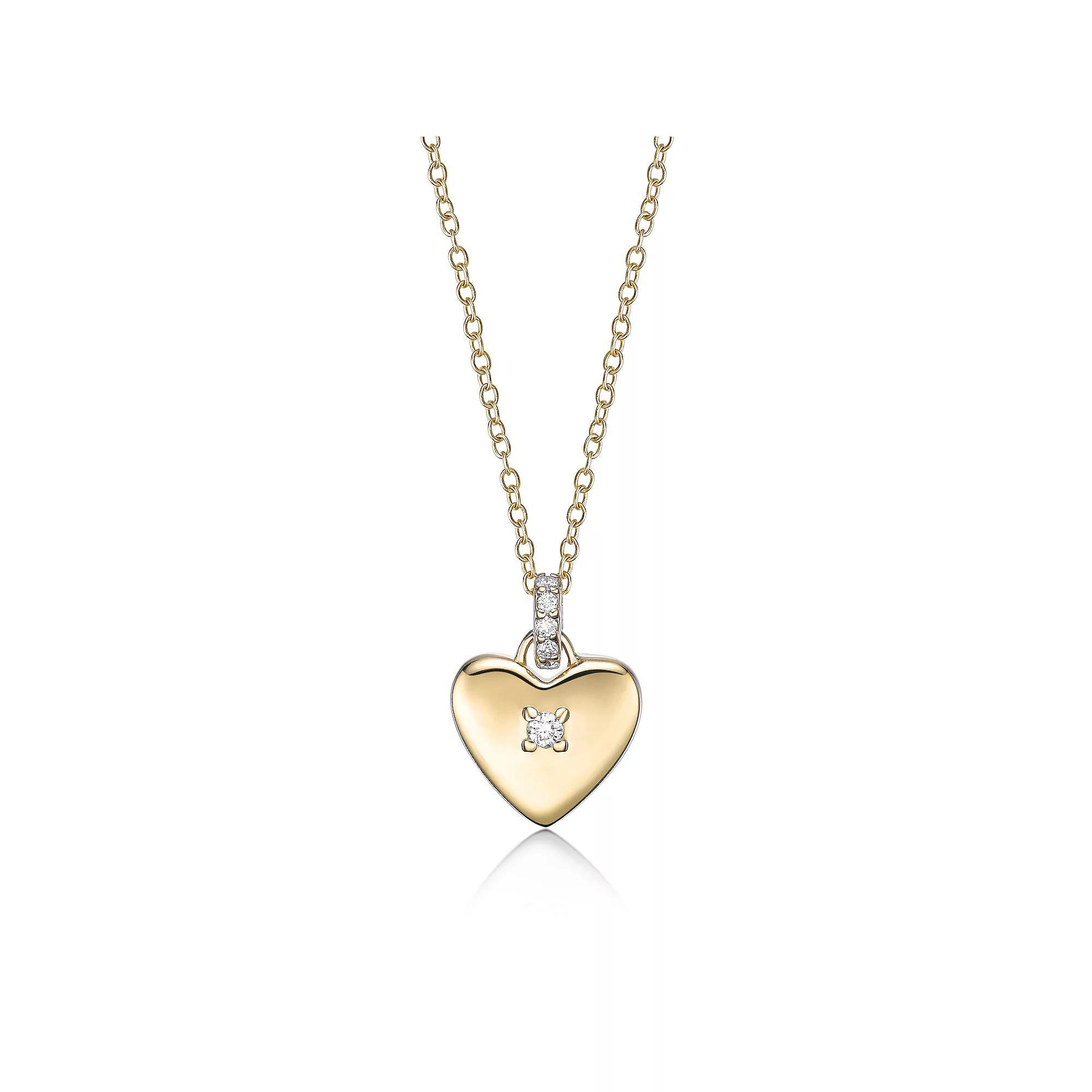 Gemminded 18k Gold Over Silver 1/3 Carat T.W. Lab-Grown Diamond Pendant Necklace, Women's, Size: 18", Gold Tone Product Image