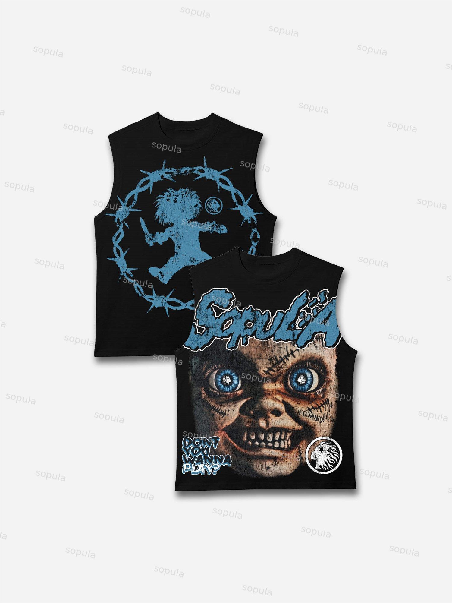 Dont You Wanna Play Print Tank Top Product Image