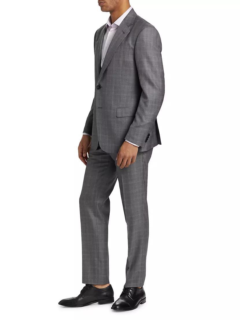 Plaid Wool-Blend Single-Breasted Suit Product Image