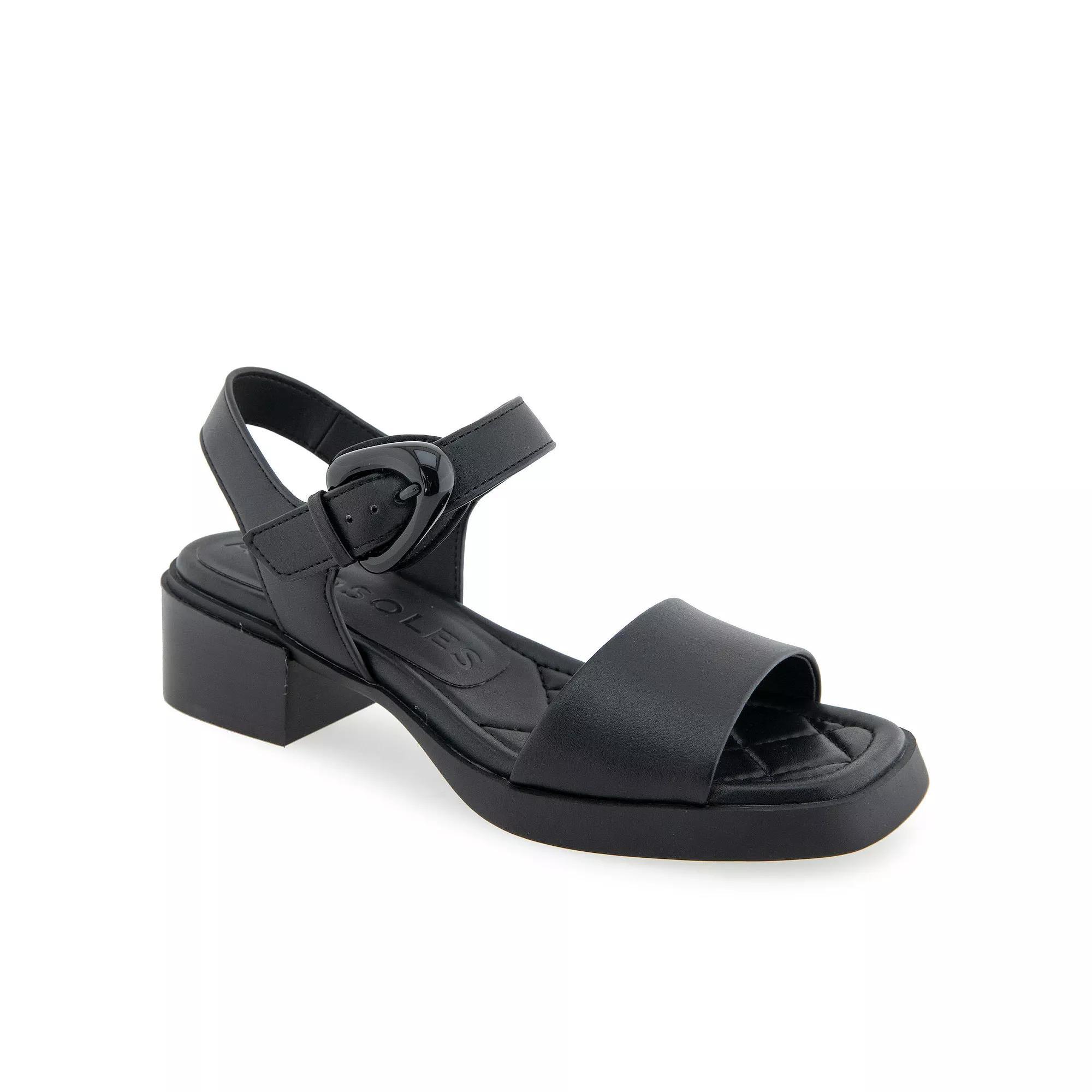 Aerosoles Dorian Women's Block-Heeled Slingback Sandals, Size: 6, Black Product Image